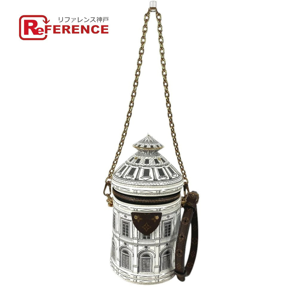 Louis Vuitton LV Fornasetti Cannes Bag Crossbody Chain Leather White